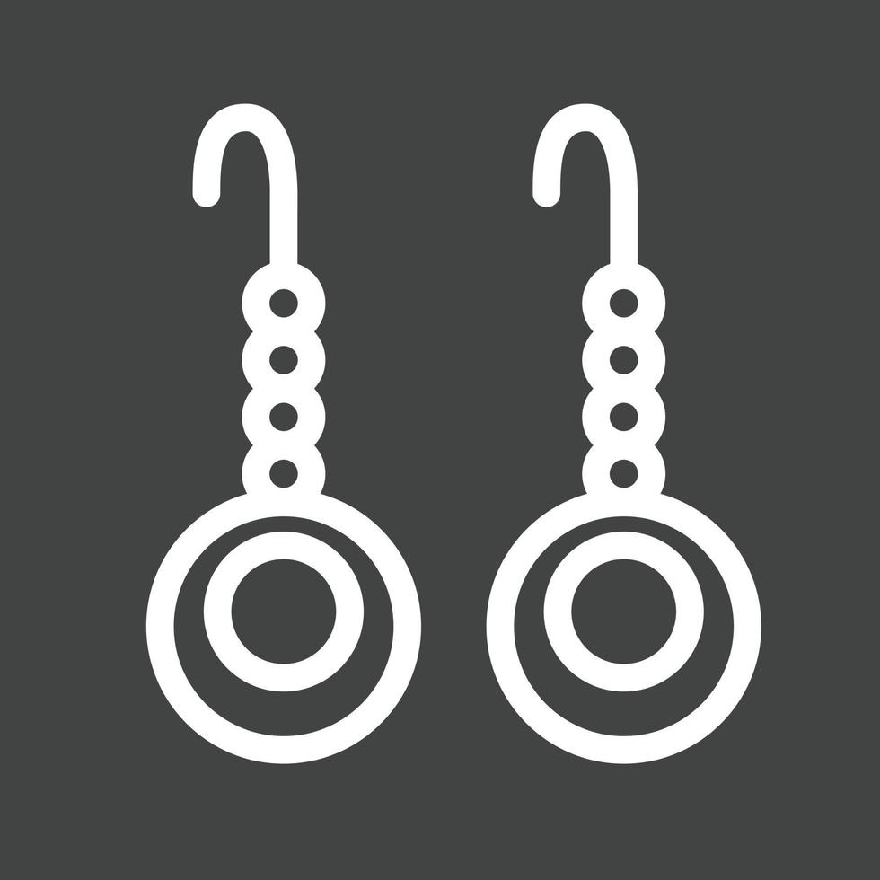 Boucles d'oreilles ligne icône inversée vecteur