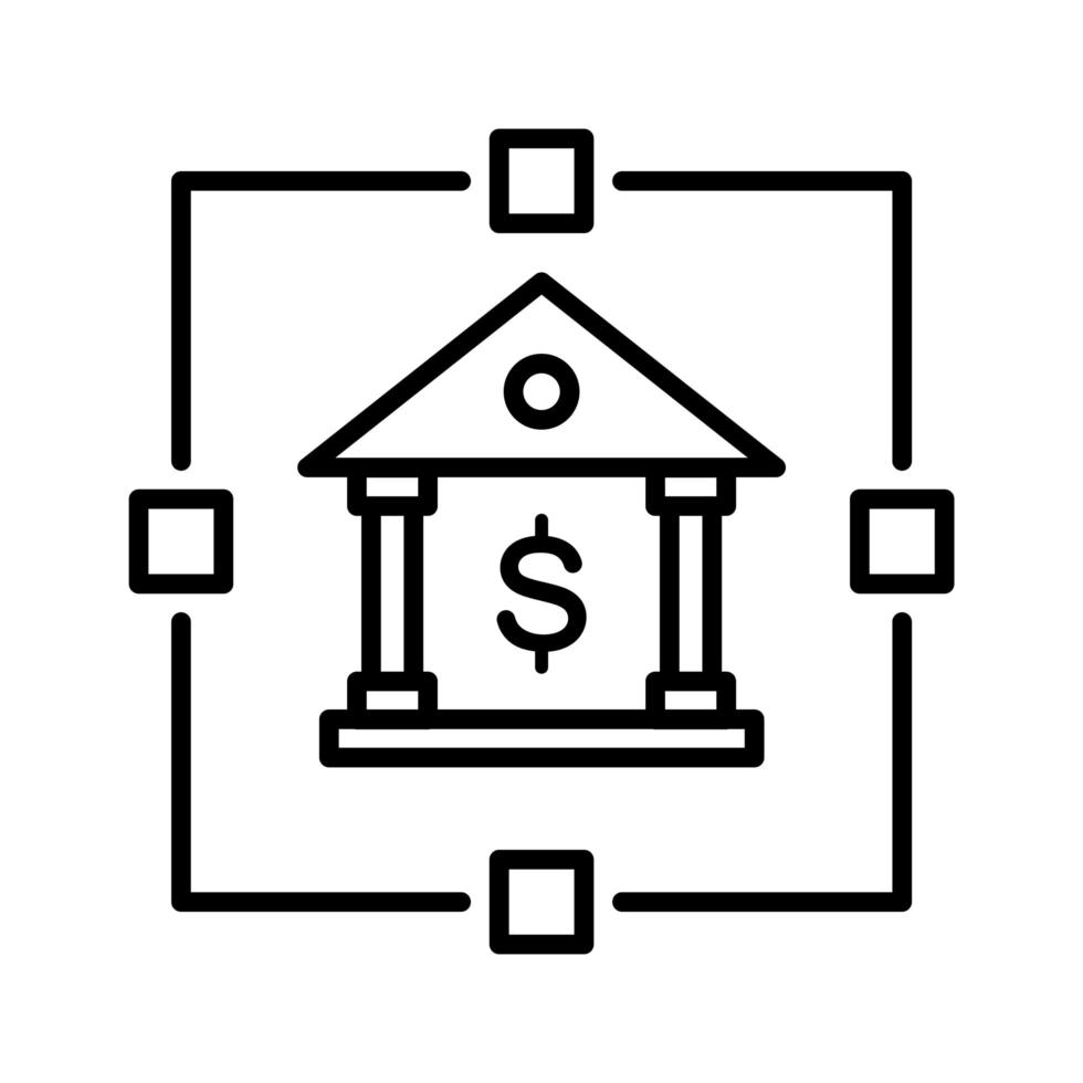 icône de réseau bancaire vecteur
