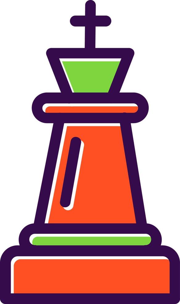 conception d'icône de vecteur de roi d'échecs