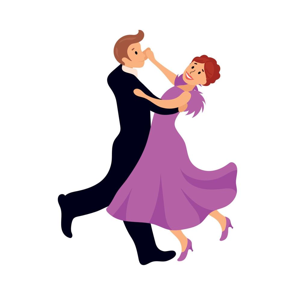 illustration de danse en couple vecteur