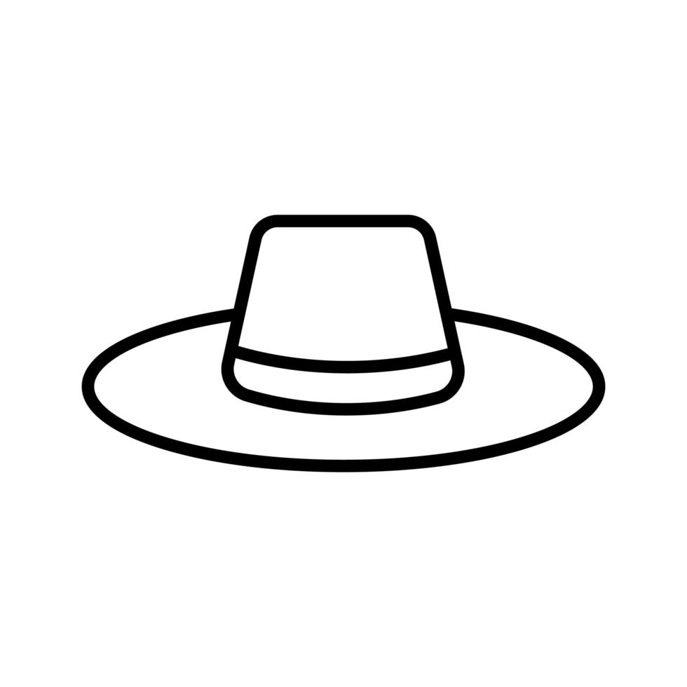 icône de chapeau de plage vecteur