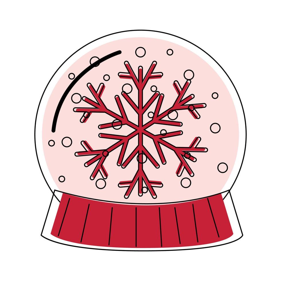 illustration vectorielle de boule à neige vecteur