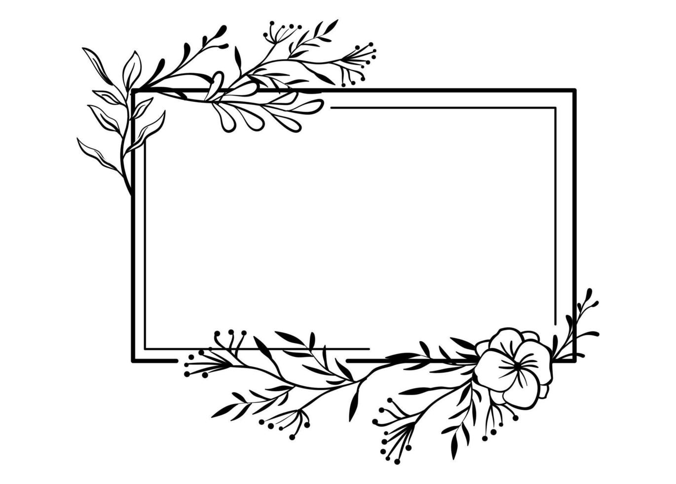 illustration vectorielle de cadre floral vecteur