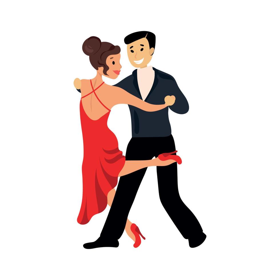 illustration de danse en couple vecteur