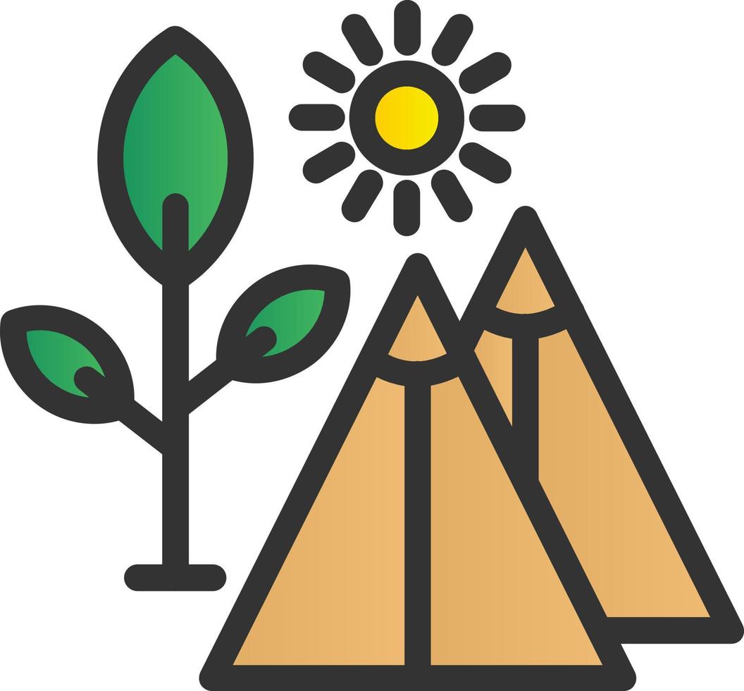 conception d'icône de vecteur de terrain de camping
