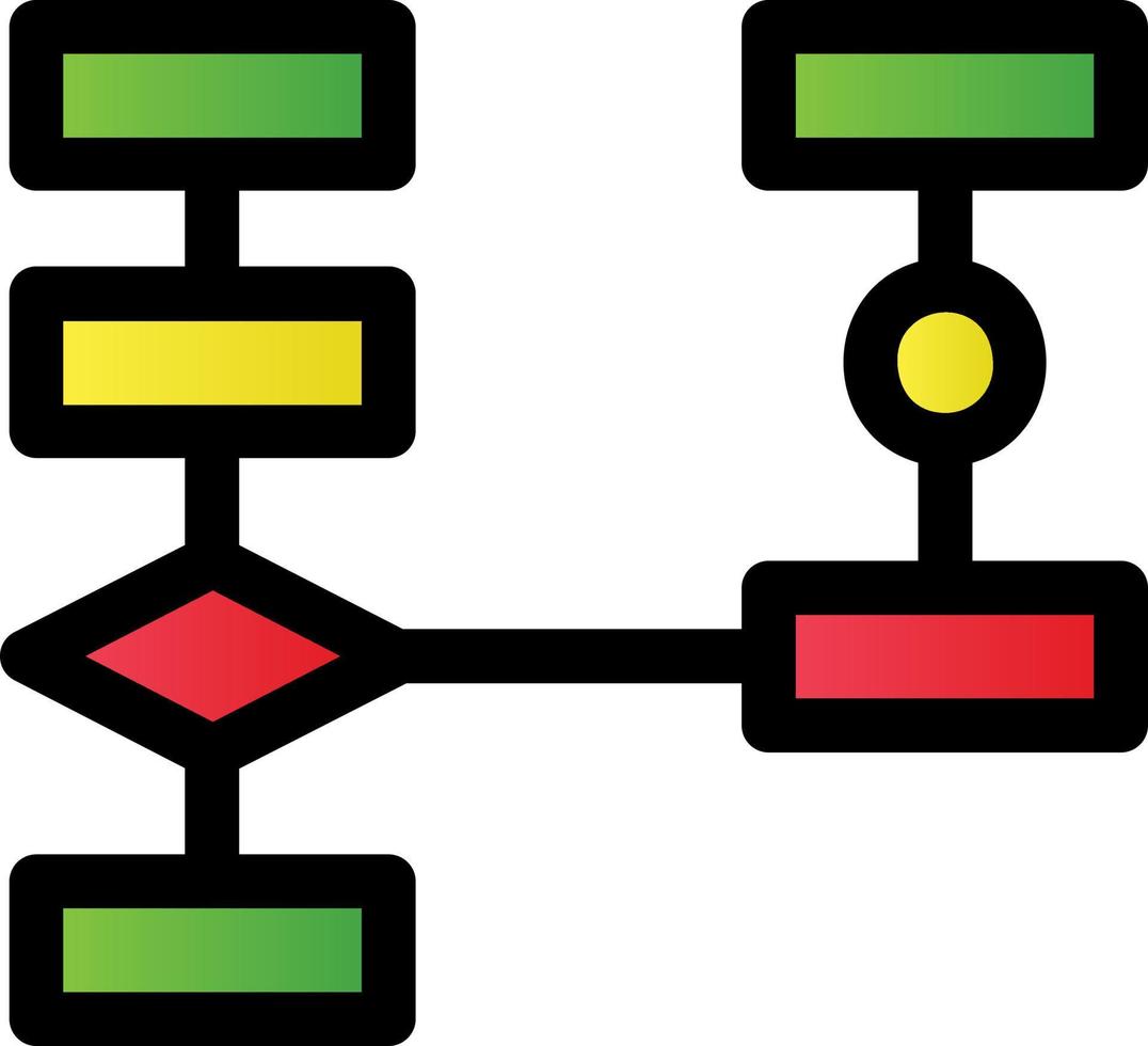 conception d'icône de vecteur d'organigramme