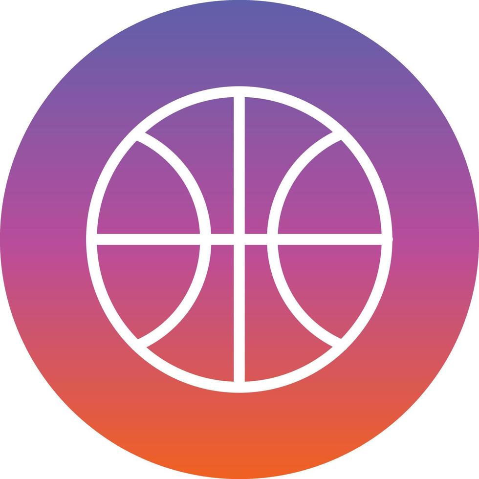 conception d'icône de vecteur de ballon de basket-ball