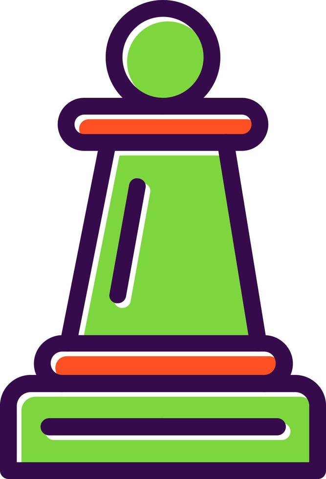 conception d'icône de vecteur de pion d'échecs
