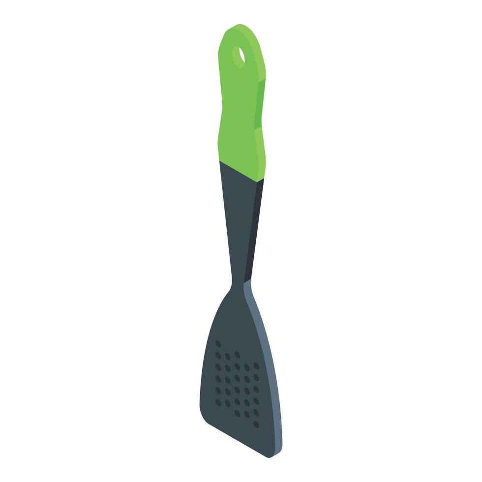vecteur isométrique d'icône de spatule de cuisine. outil de gril