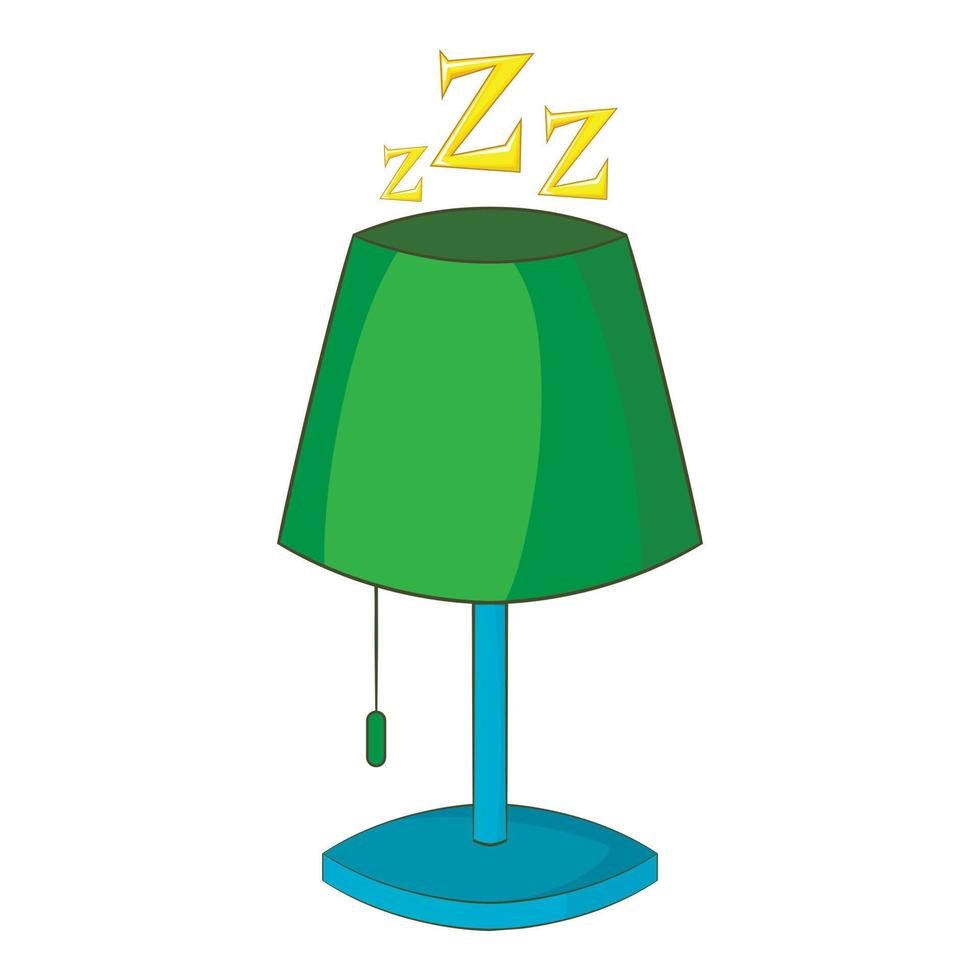 icône de la lampe, style cartoon vecteur