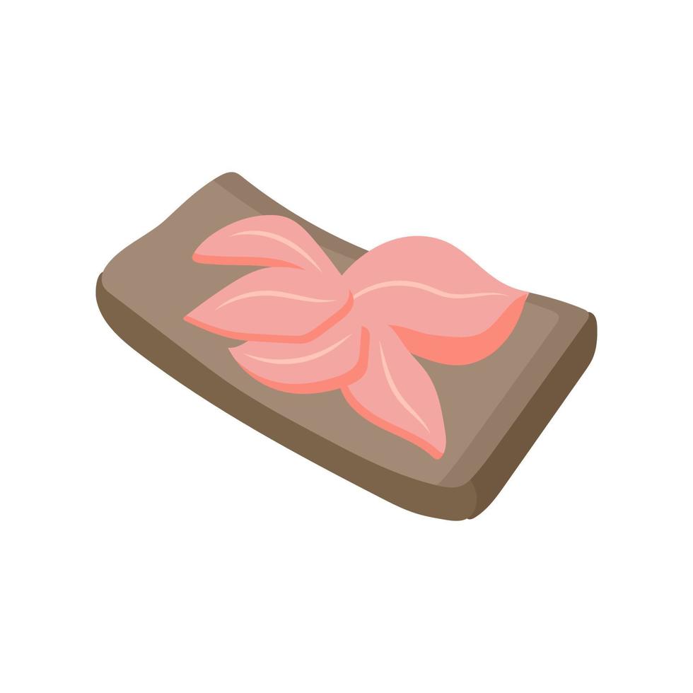 gingembre mariné rose sur une assiette. illustration vectorielle vecteur