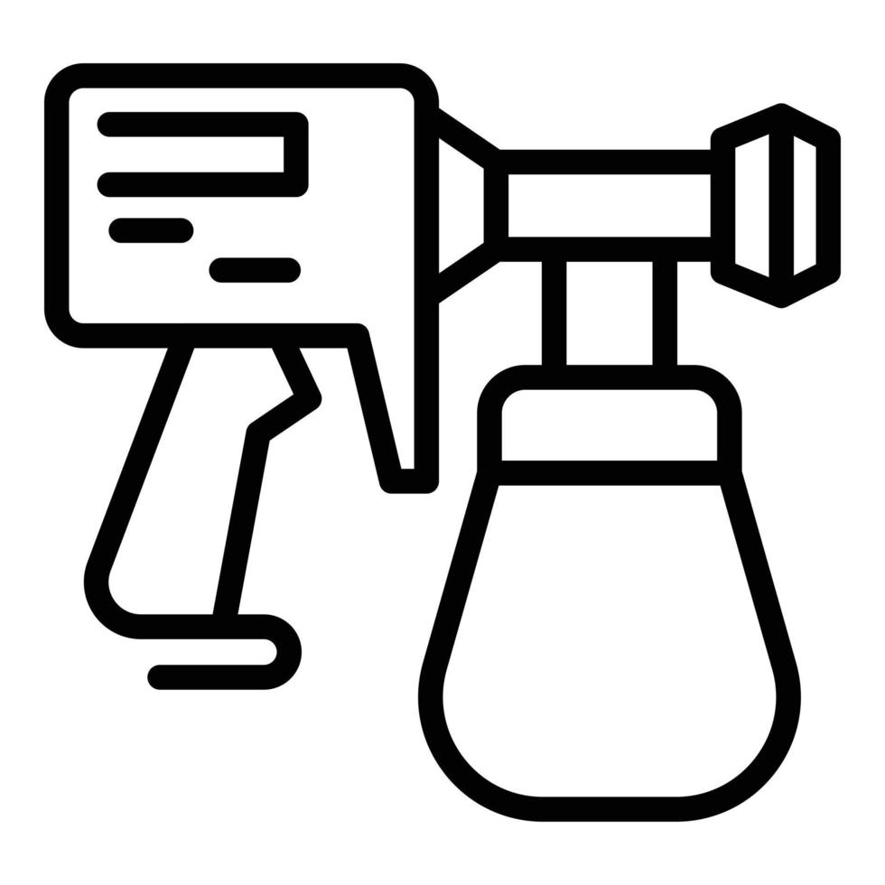 vecteur de contour d'icône de pulvérisateur de pinceau. pistolet à peinture