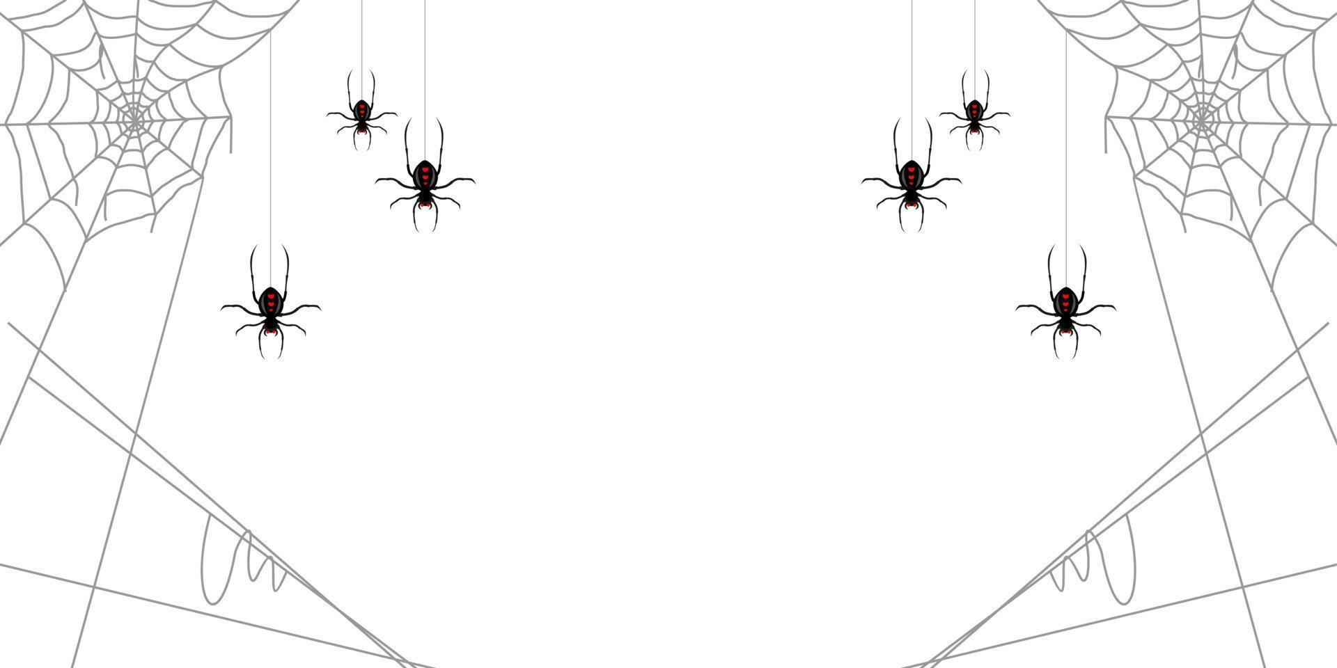 style d'art de ligne de fond de toile d'araignée vecteur