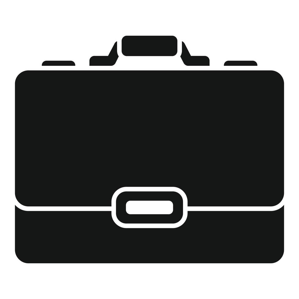 vecteur simple d'icône de porte-documents en cuir. sac de travail