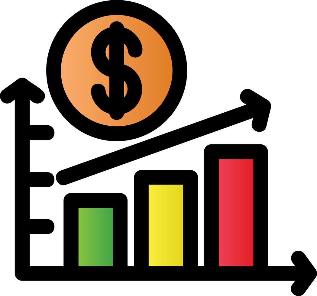 conception d'icône de vecteur d'économie en hausse