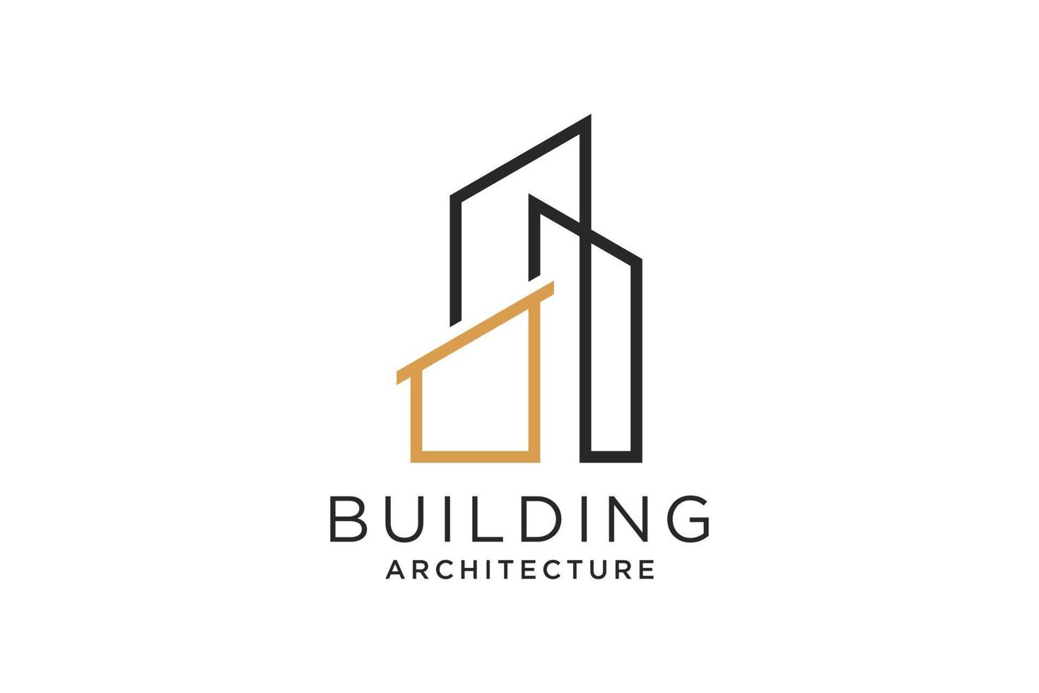 lettre o pour le logo de remodelage immobilier. construction architecture bâtiment élément de modèle de conception de logo. vecteur