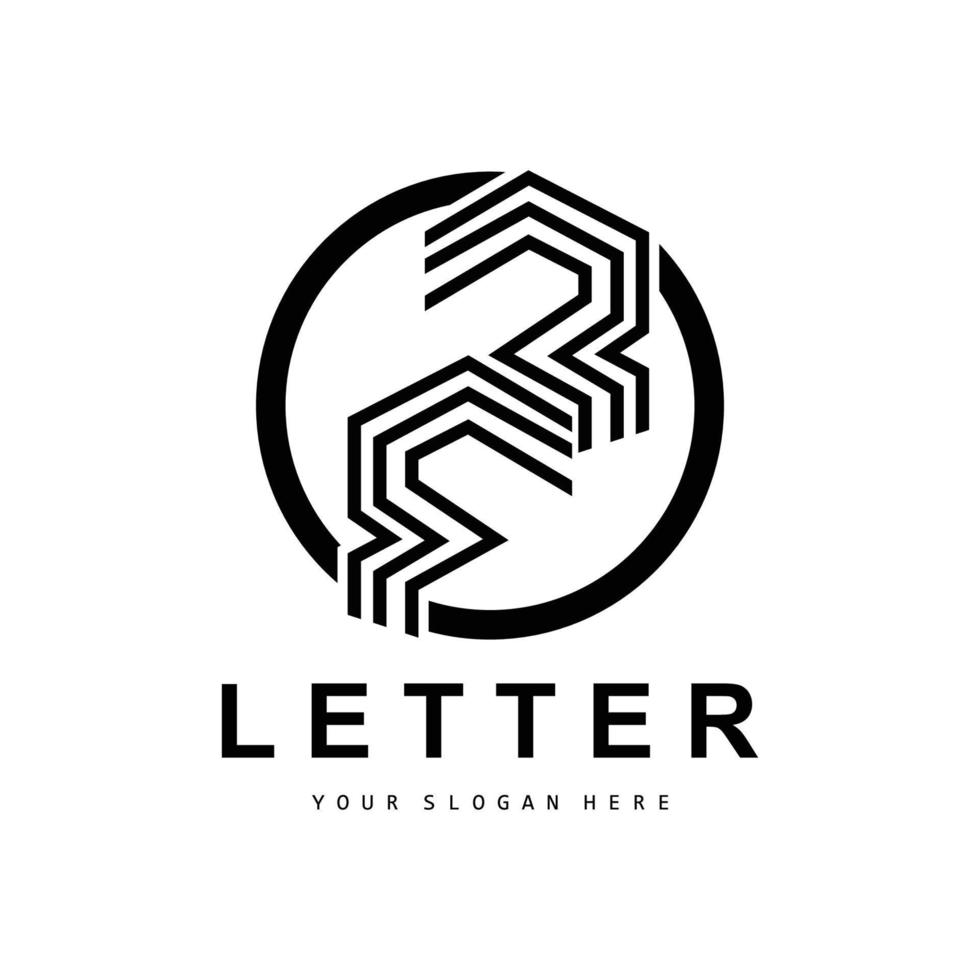 logo de lettre r, symbole de l'alphabet vectoriel, conception de logos de marque avec lettre initiale vecteur