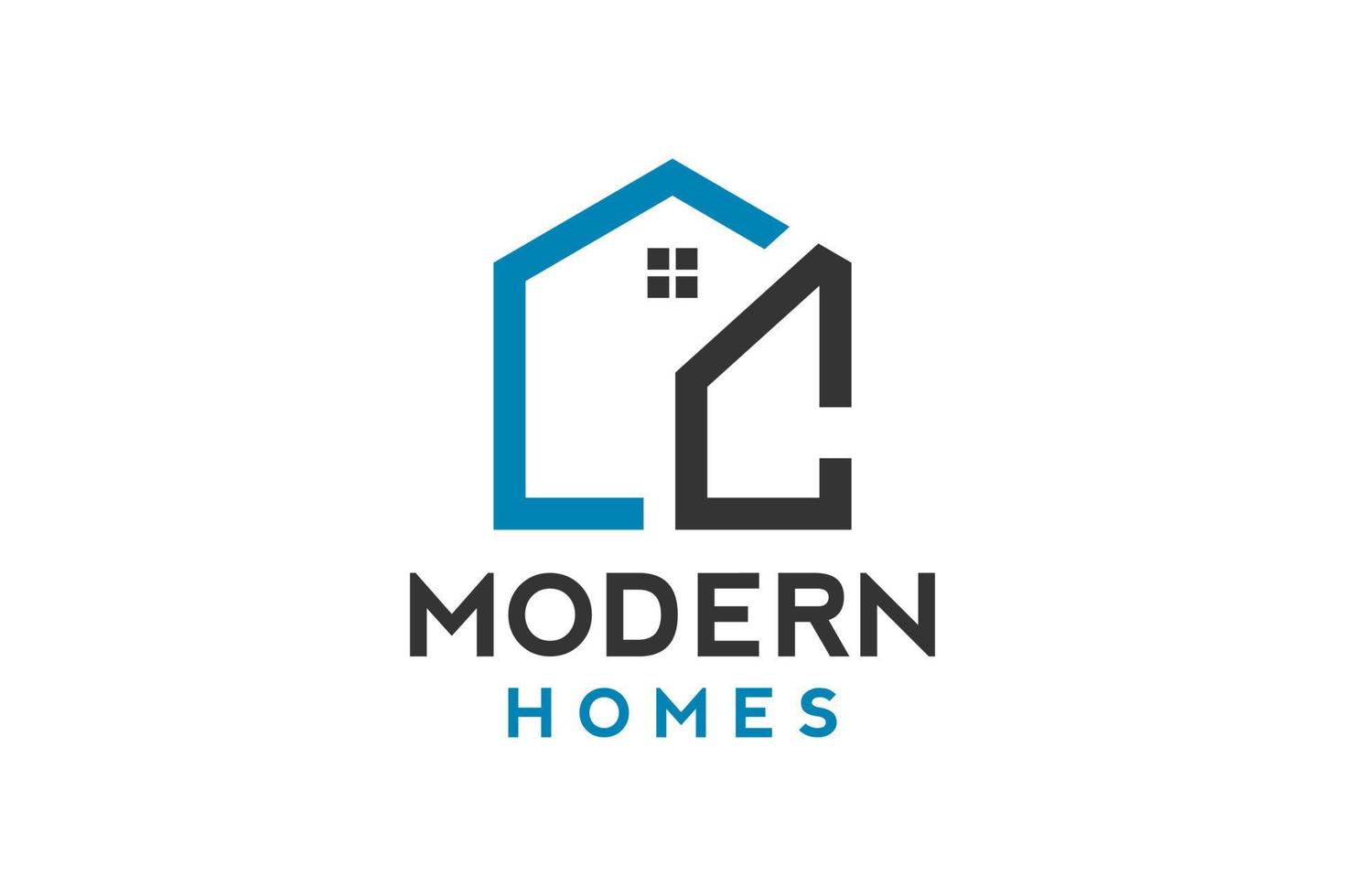 création de logo de c en image vectorielle pour la construction, la maison, l'immobilier, le bâtiment, la propriété. modèle de conception de logo professionnel à la mode génial minimal. vecteur