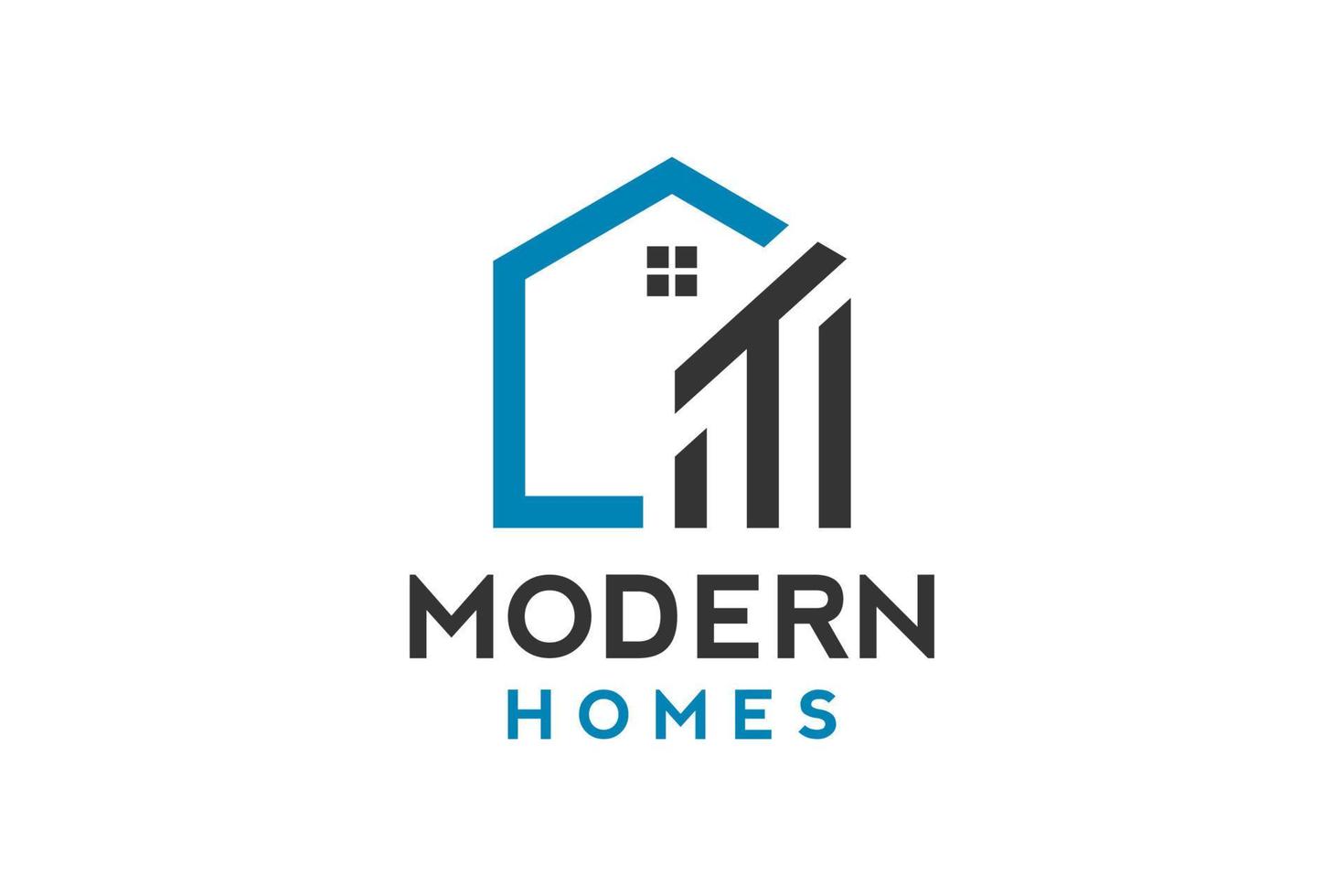 création de logo de t en image vectorielle pour la construction, la maison, l'immobilier, le bâtiment, la propriété. modèle de conception de logo professionnel à la mode génial minimal. vecteur