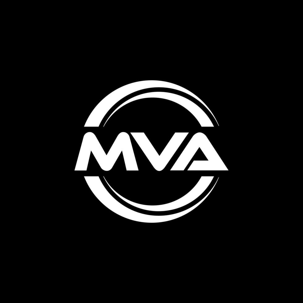 création de logo de lettre mva en illustration. logo vectoriel, dessins de calligraphie pour logo, affiche, invitation, etc. vecteur