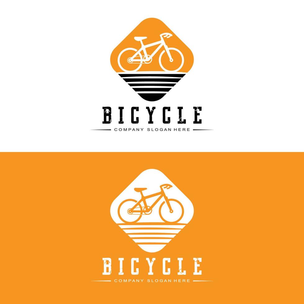 logo de vélo, vecteur de véhicule décontracté, design adapté aux magasins de vélos, aux branches sportives, aux vélos de montagne et aux vélos pour enfants