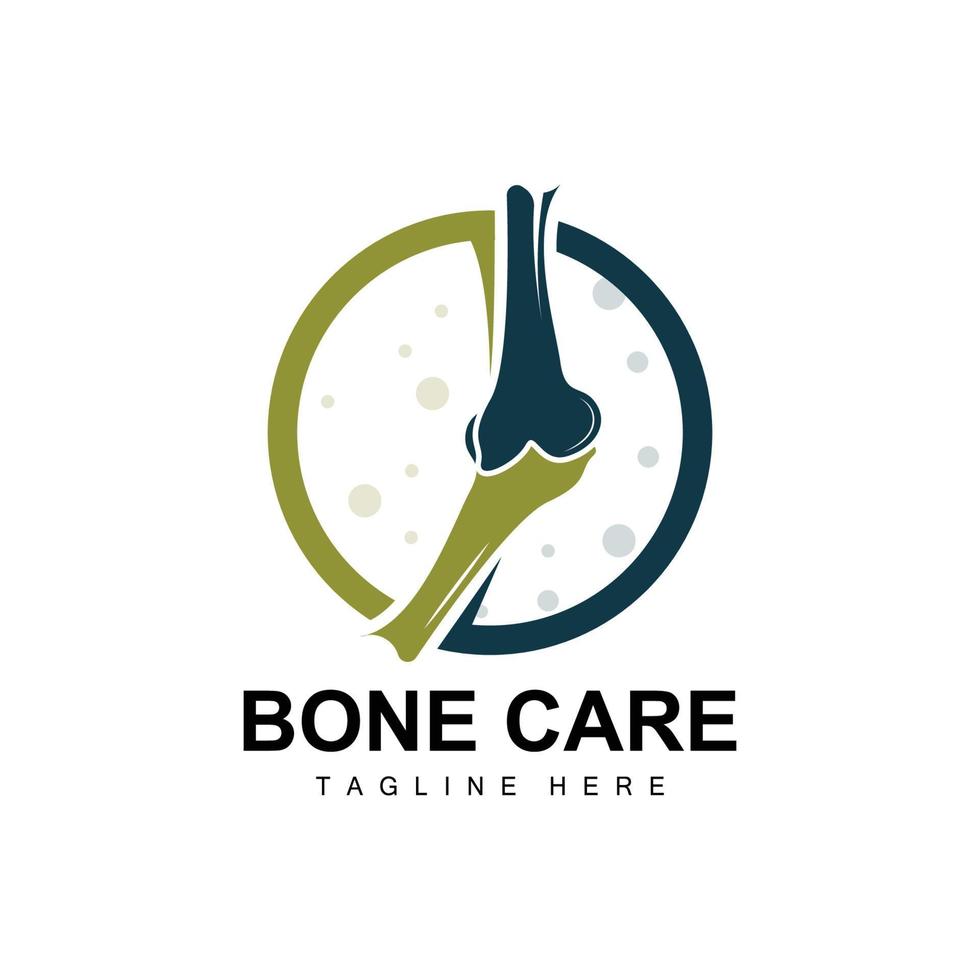 logo de soins osseux, vecteur de santé corporelle, conception pour la santé osseuse, pharmacie, hôpital, marque de produits de santé