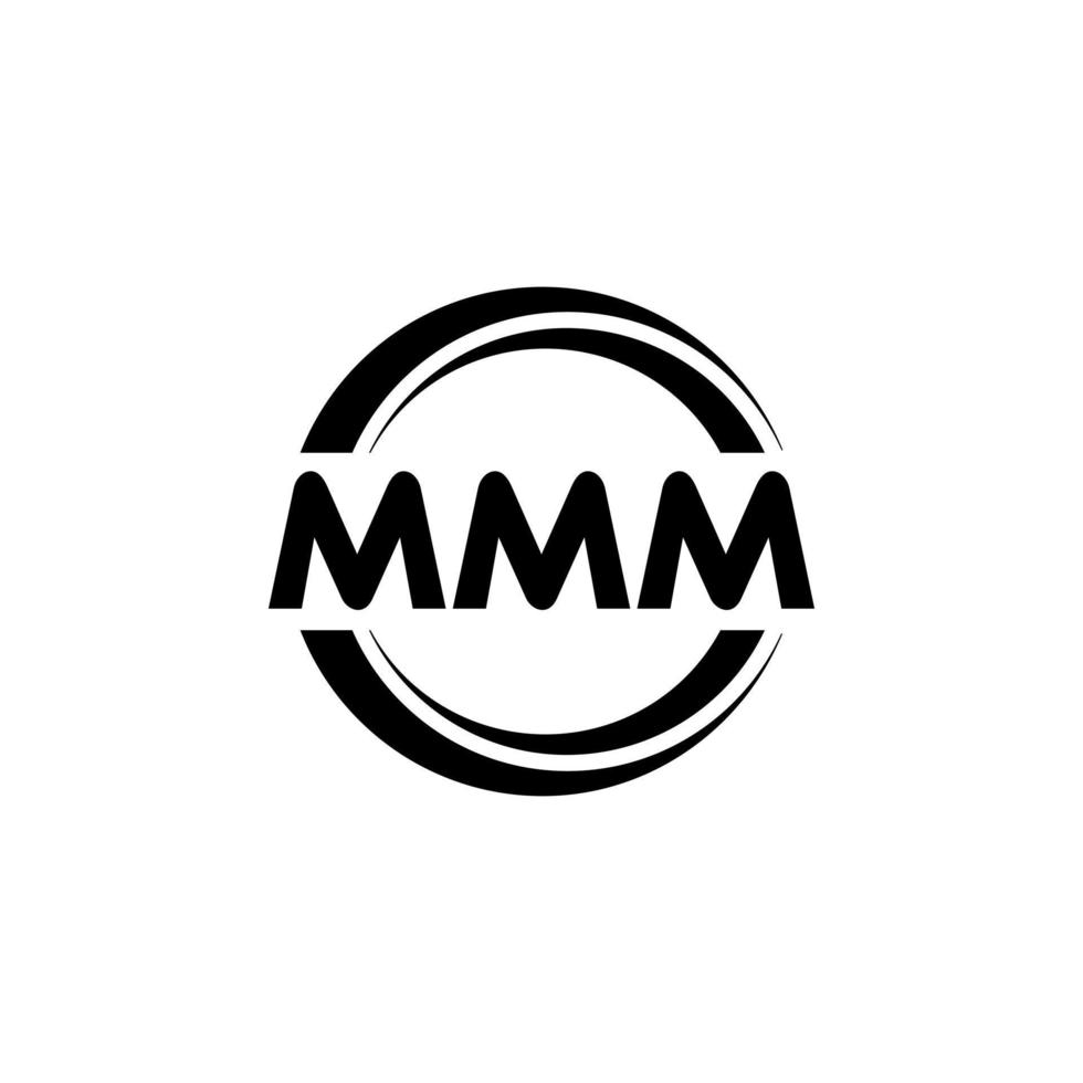 création de logo de lettre mmm dans l'illustration. logo vectoriel, dessins de calligraphie pour logo, affiche, invitation, etc. vecteur
