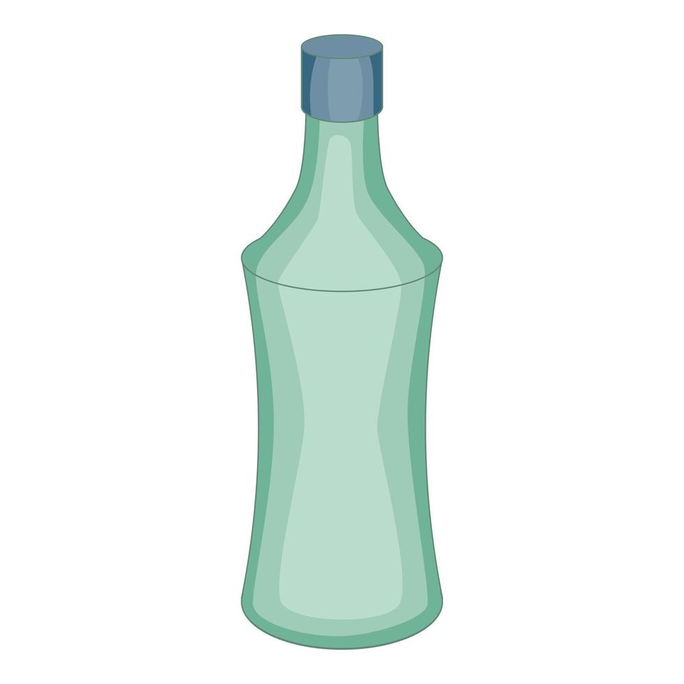 icône de bouteille en verre, style cartoon vecteur