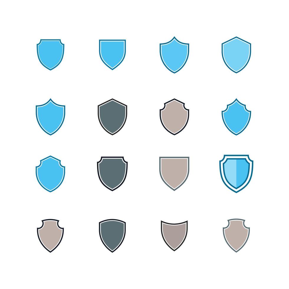 modèles de conception de vecteur d'icône de bouclier