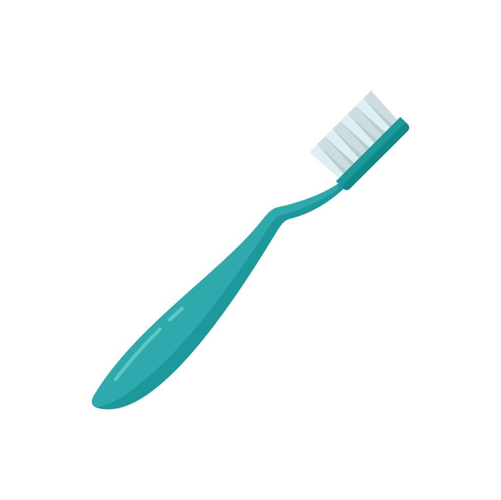 icône de brosse à dents de survie vecteur isolé plat