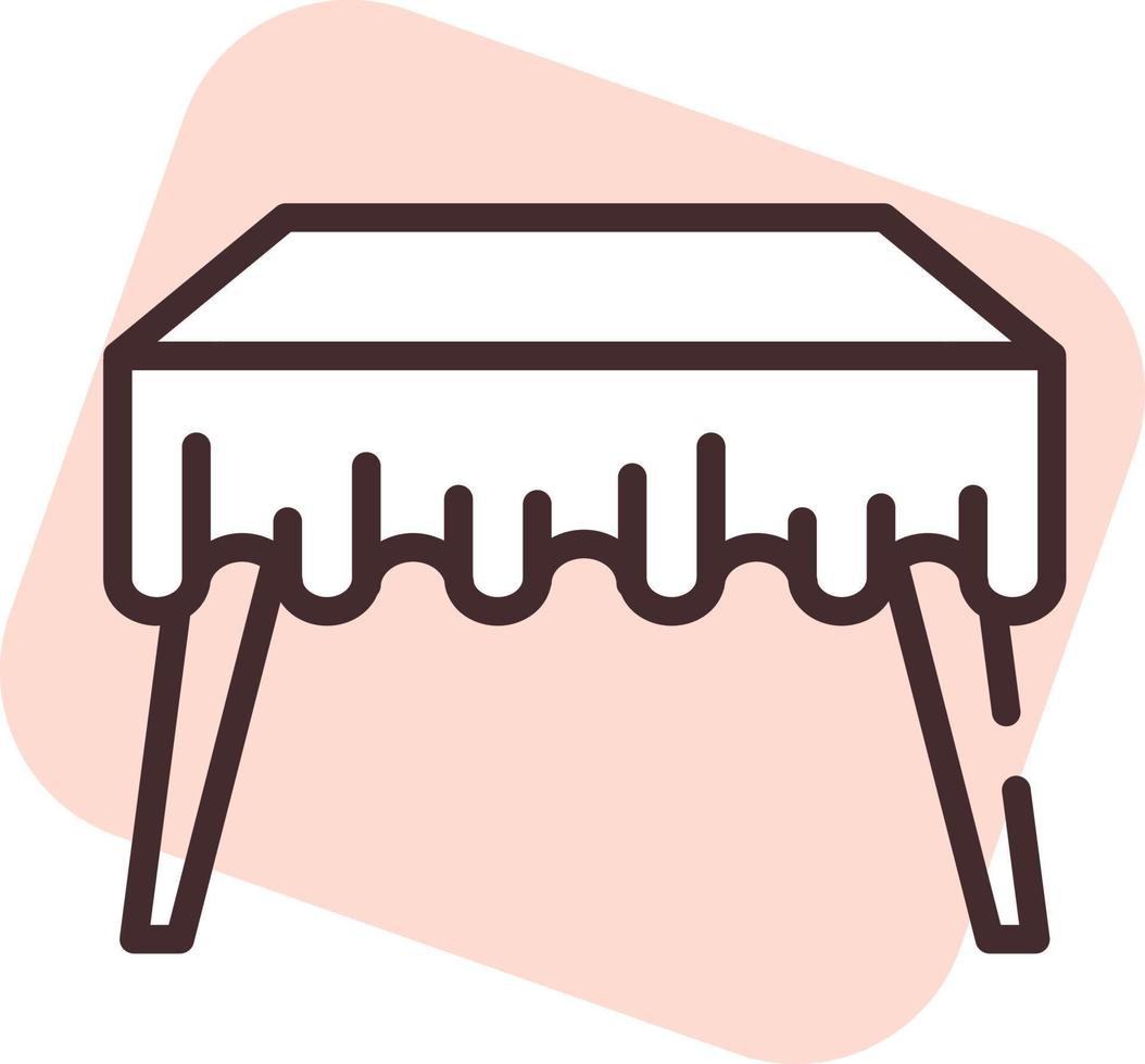 linge de table textile maison, icône, vecteur sur fond blanc.