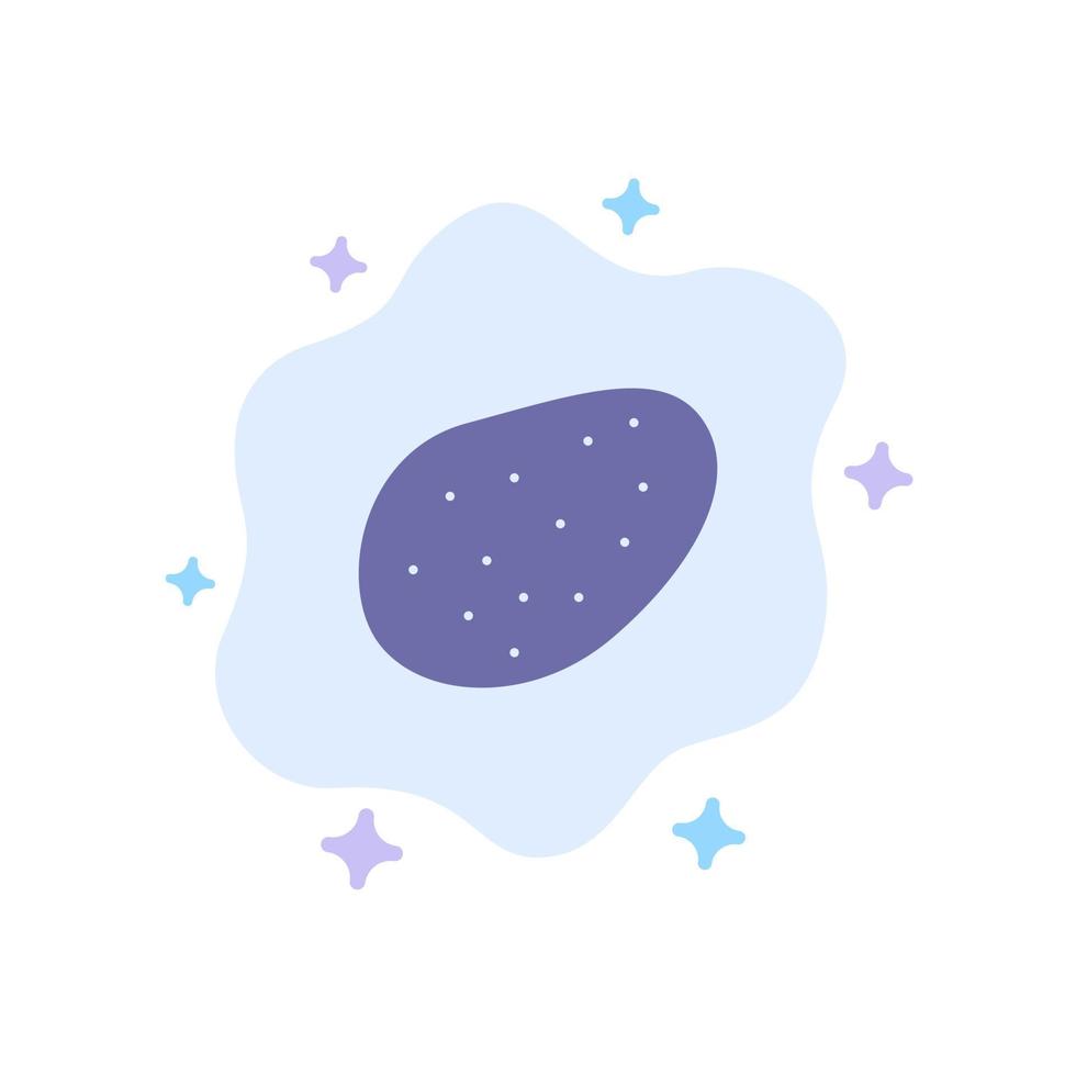 icône bleue de nourriture de pomme de terre sur le fond abstrait de nuage vecteur