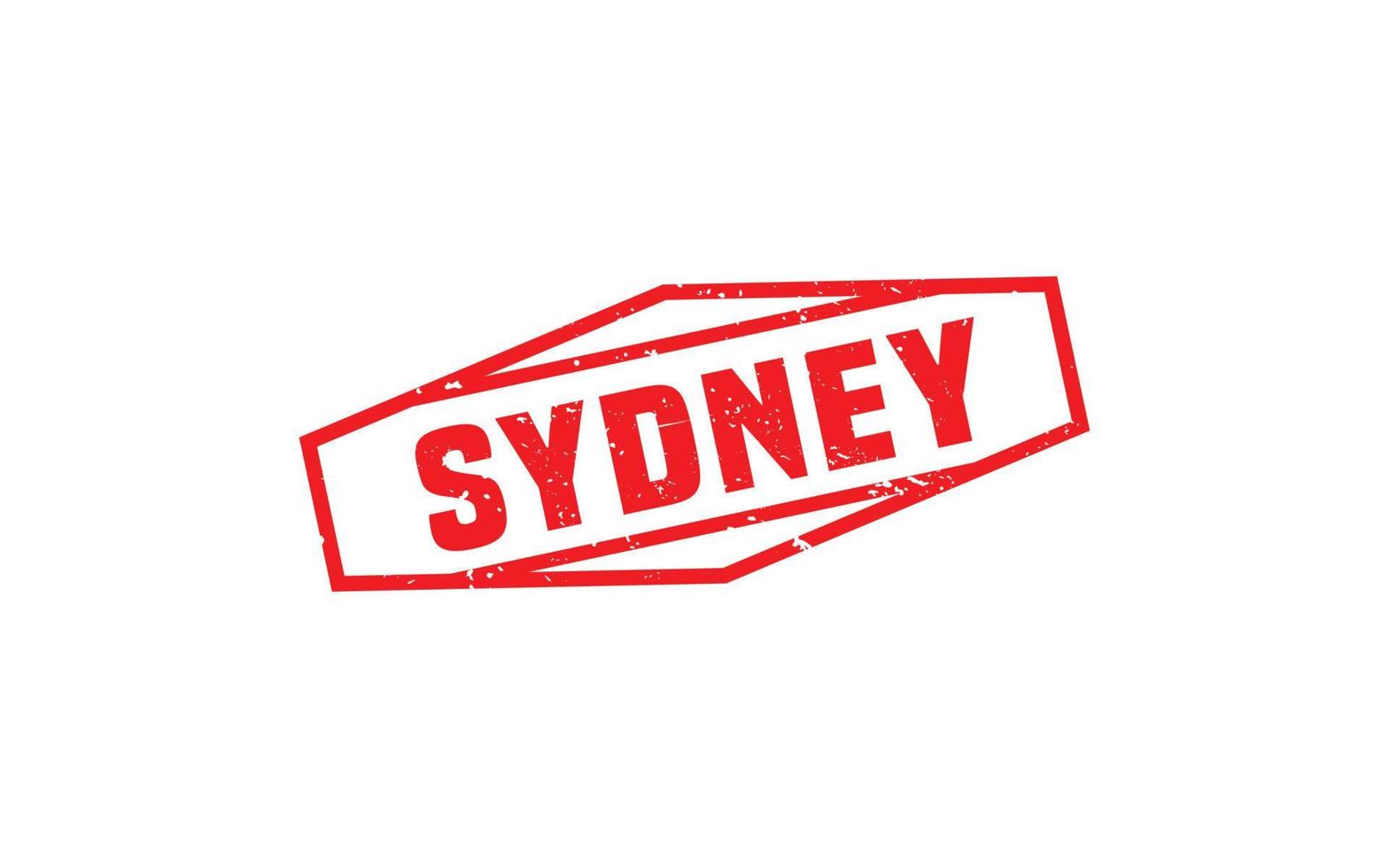 Timbre en caoutchouc Sydney Australie avec style grunge sur fond blanc vecteur