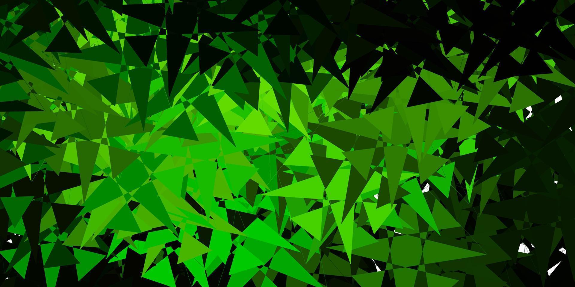 fond de vecteur vert foncé avec des triangles.
