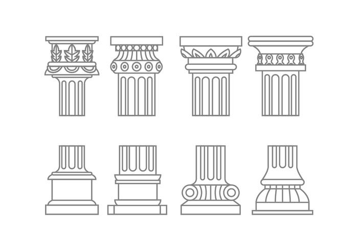 Vecteurs de colonne romaine vecteur