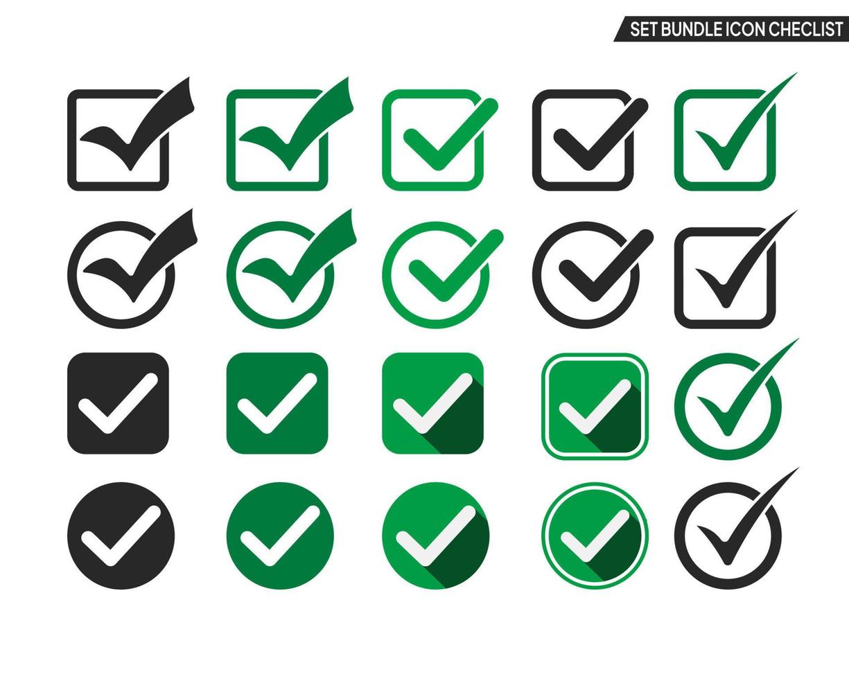 icône de coche, symbole de coche. vérification de l'icône de vecteur de paquet