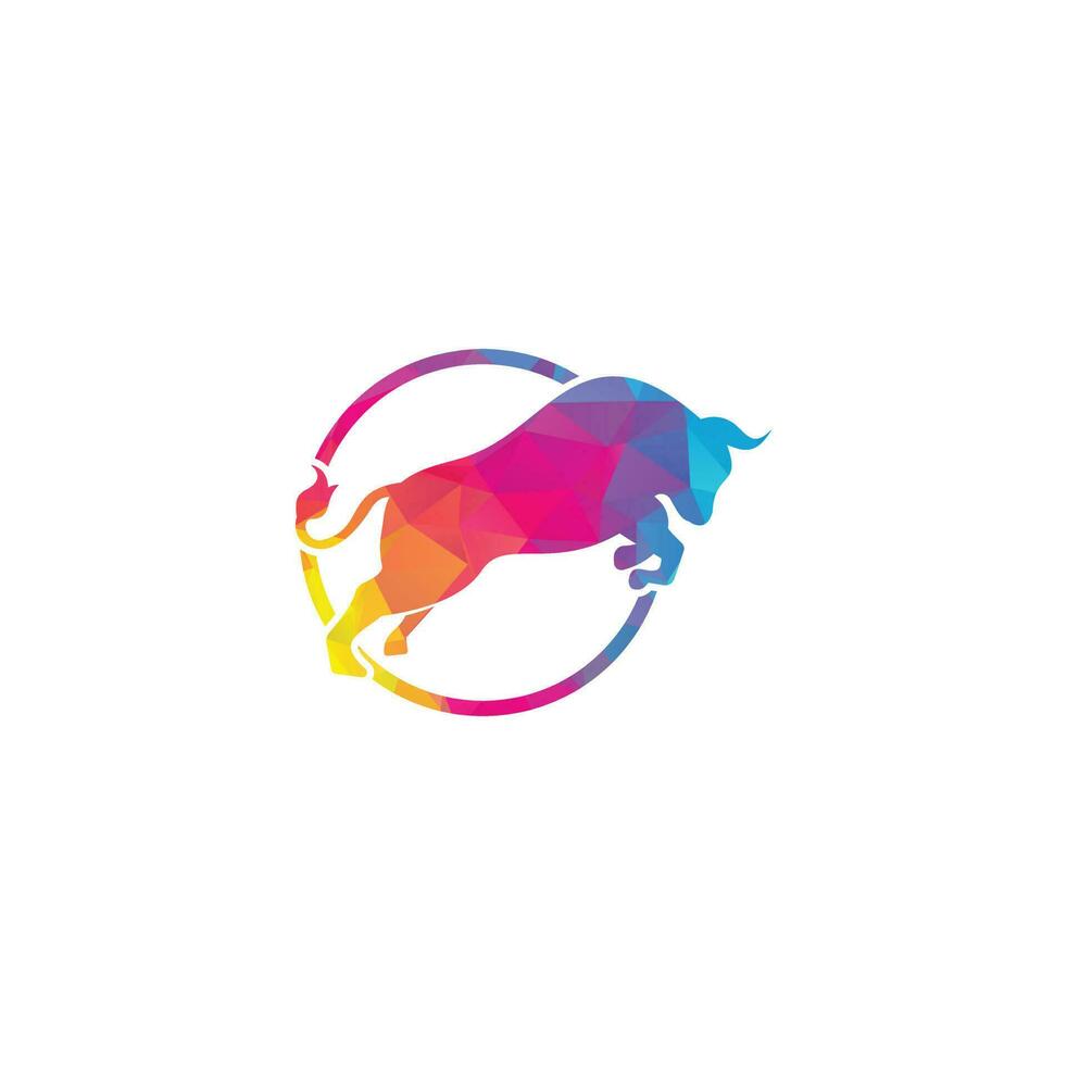 illustration d'icône vectorielle de modèle de logo de taureau. logo de taureau vecteur