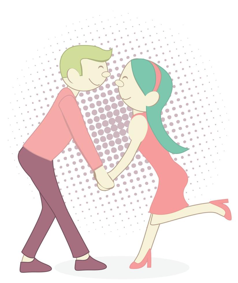 couple heureux illustration vecteur