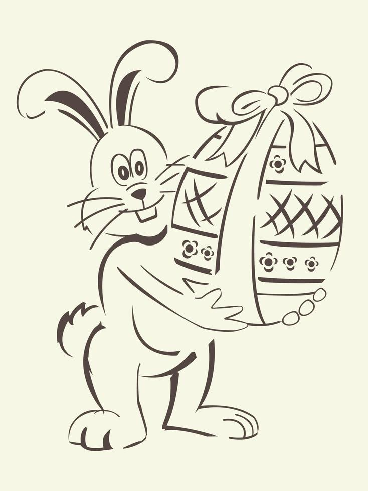 illustration de lapin de pâques vecteur