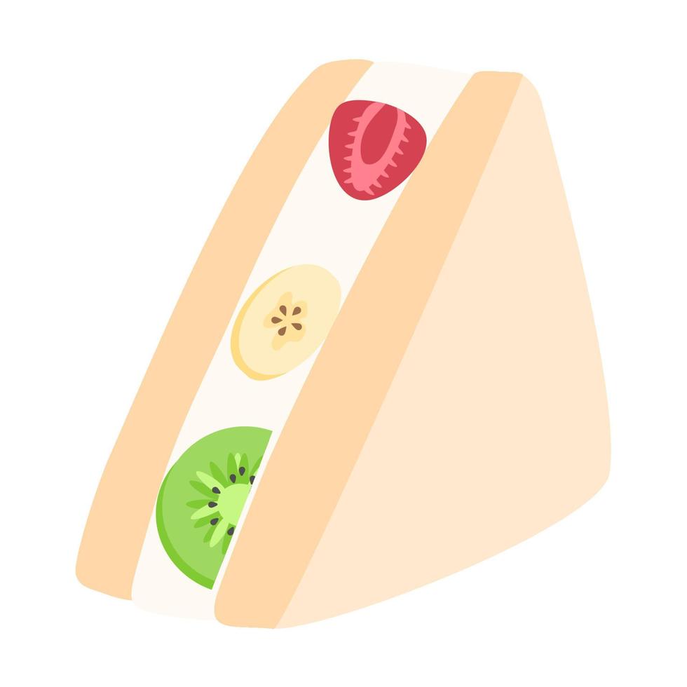 sandwich aux fruits cuisine japonaise vecteur