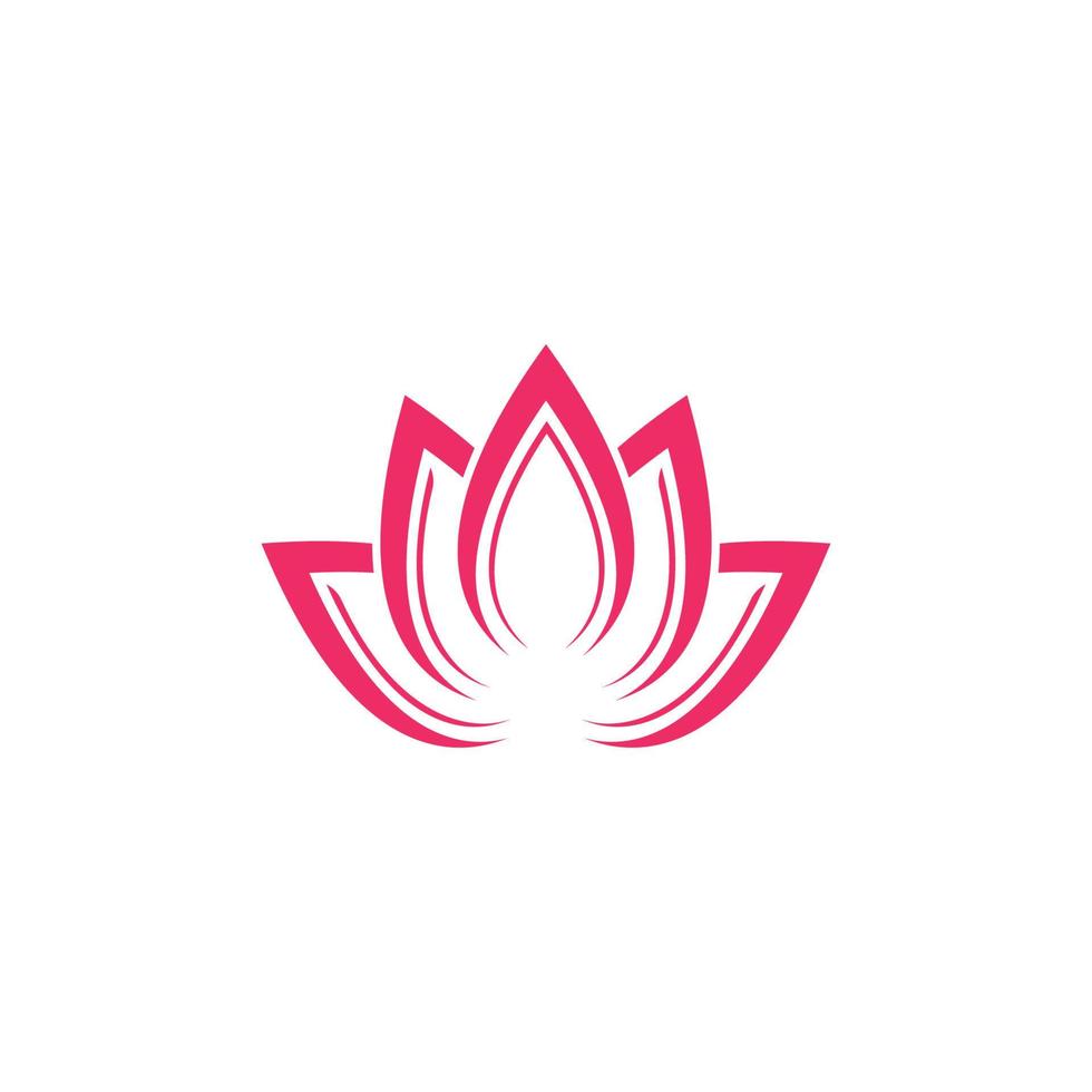 modèle de logo de conception de fleurs de lotus de vecteur de beauté