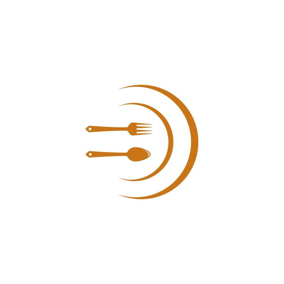 fourchette et cuillère logo modèle vecteur icône illustration