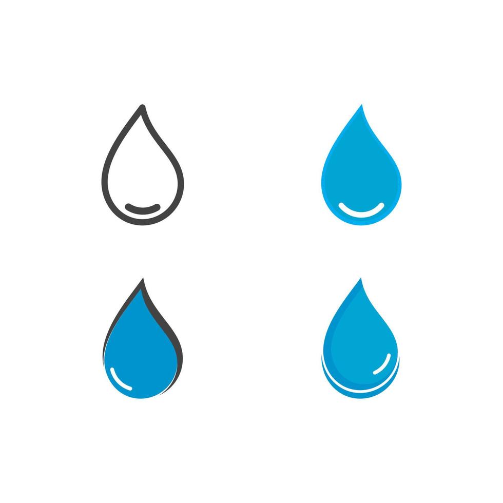 goutte d'eau logo modèle vecteur icône illustration