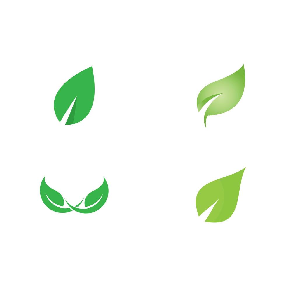 logos de vecteur d'élément nature écologie feuille verte