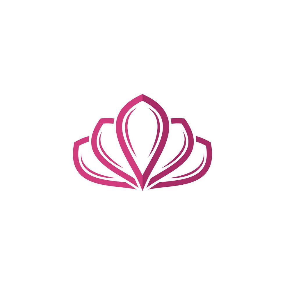 modèle de logo de conception de fleurs de lotus de vecteur de beauté