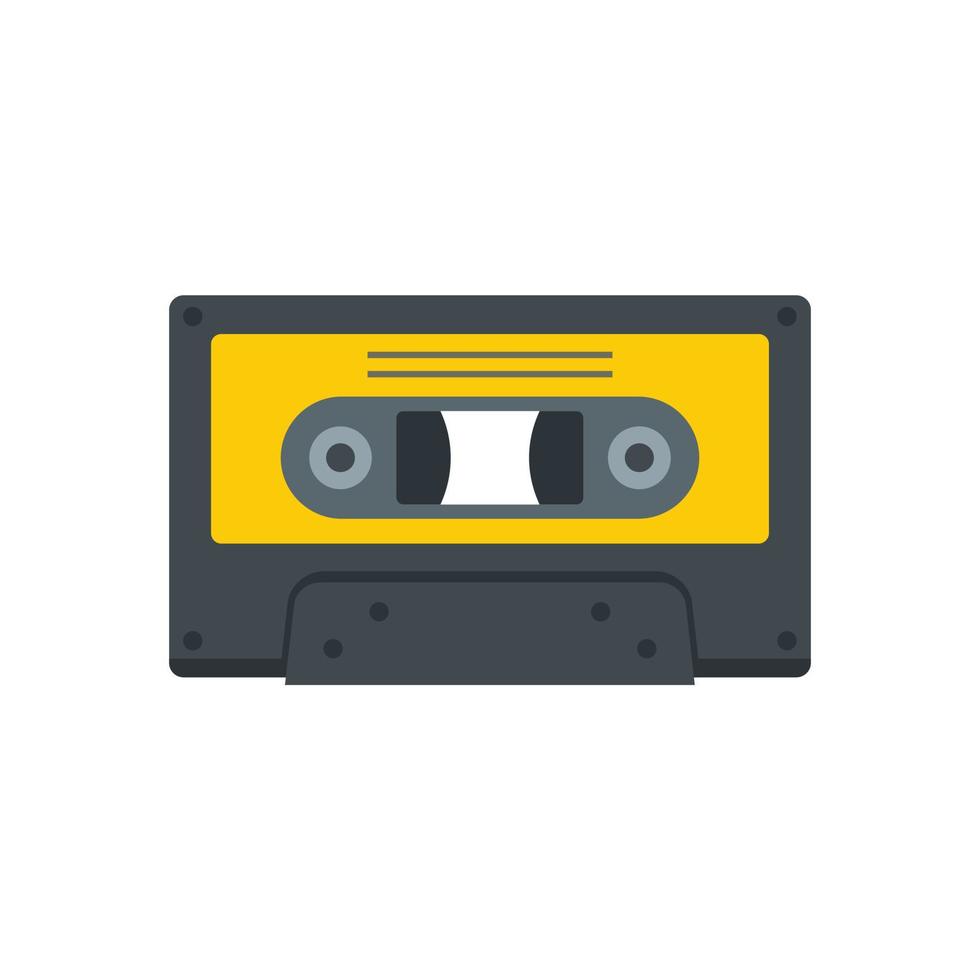 icône de cassette de musique vecteur isolé plat