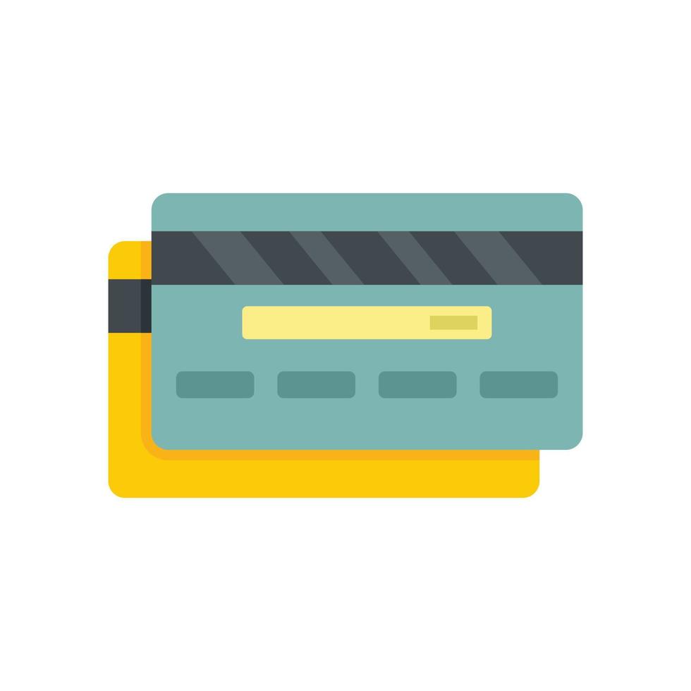 icône de carte de crédit de service de chambre vecteur isolé plat