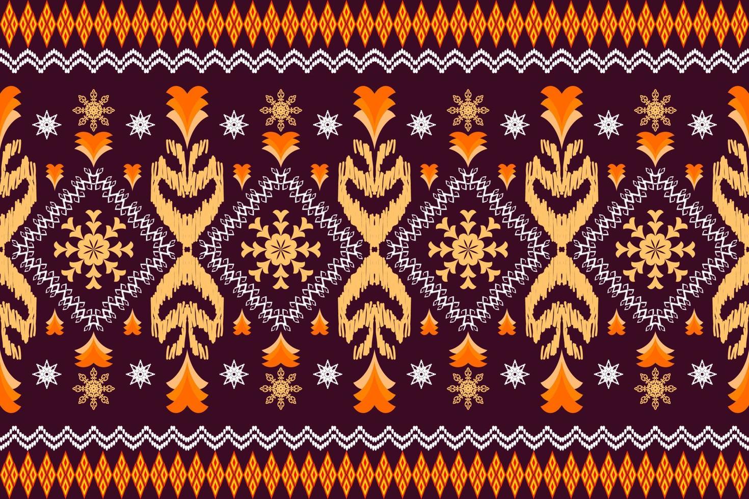 motif d'art traditionnel oriental ethnique géométrique.figure style de broderie tribale.design pour l'origine ethnique, papier peint, vêtements, emballage, tissu, élément, sarong, illustration vectorielle. vecteur