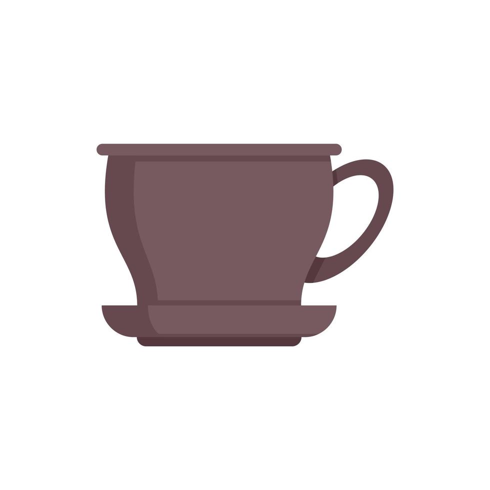 icône de tasse de thé en céramique vecteur isolé plat