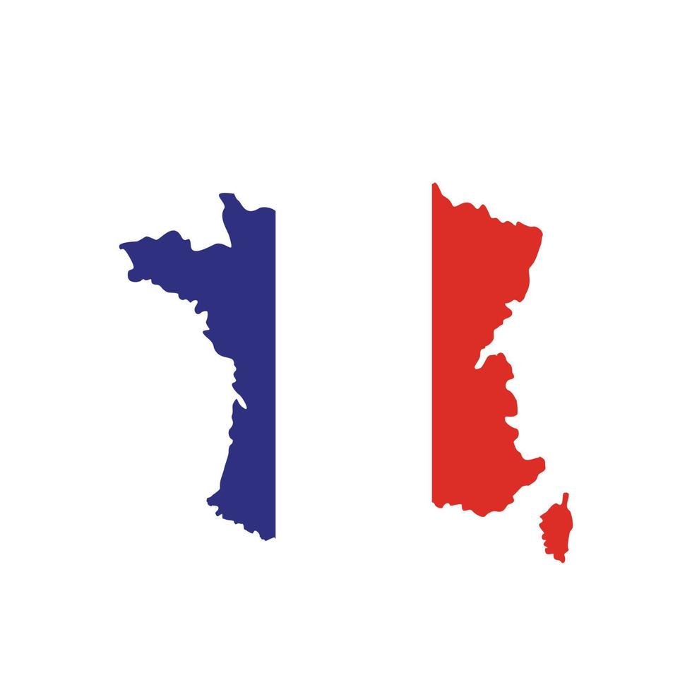 icône de territoire de pays français vecteur isolé plat